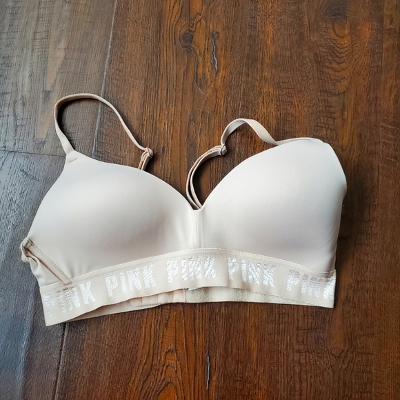 PINK Victoria's Secret Other - Victoria's Secret Pink Wear Everywhere Wireless Lightly Lined Bra 34B Nude
